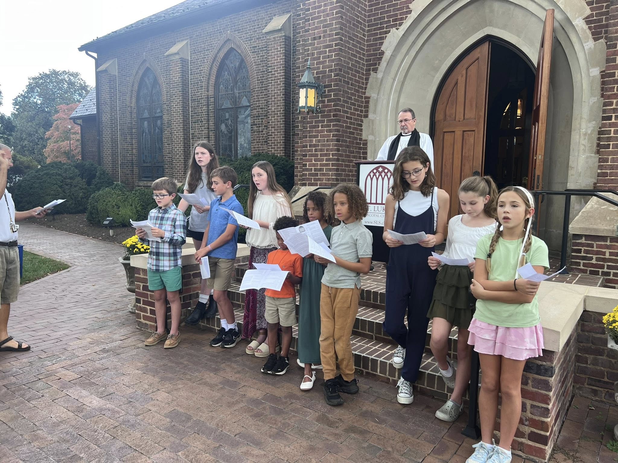 A child taking part in a St. Luke's activity